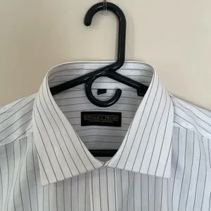 Chemise Homme à Rayures Donald J. Trump - Taille M - Manches Longues - 100% Coton - Collection Signature